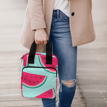 Blue Cute Watermelon Pattern Print Bible Tote Bag