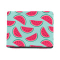 Blue Cute Watermelon Pattern Print Bifold Wallet
