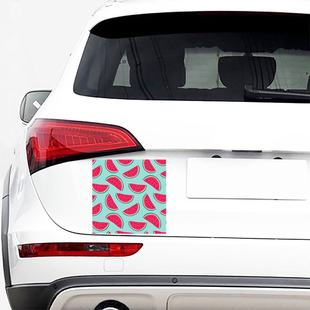 Blue Cute Watermelon Pattern Print Car Sticker