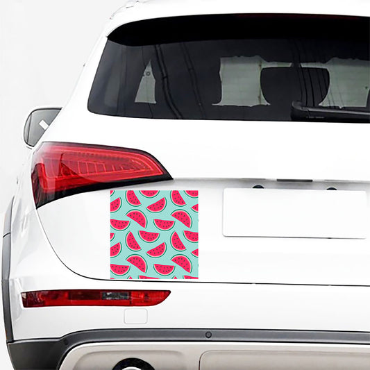Blue Cute Watermelon Pattern Print Car Sticker