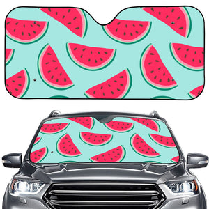 Blue Cute Watermelon Pattern Print Car Windshield Sun Shade