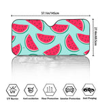 Blue Cute Watermelon Pattern Print Car Windshield Sun Shade