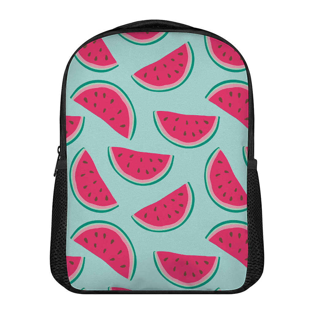 Blue Cute Watermelon Pattern Print Casual Backpack