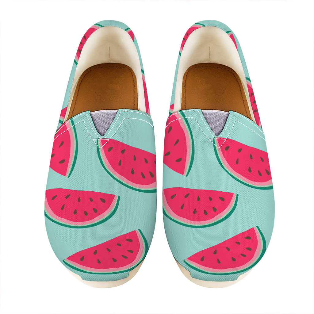 Blue Cute Watermelon Pattern Print Casual Shoes