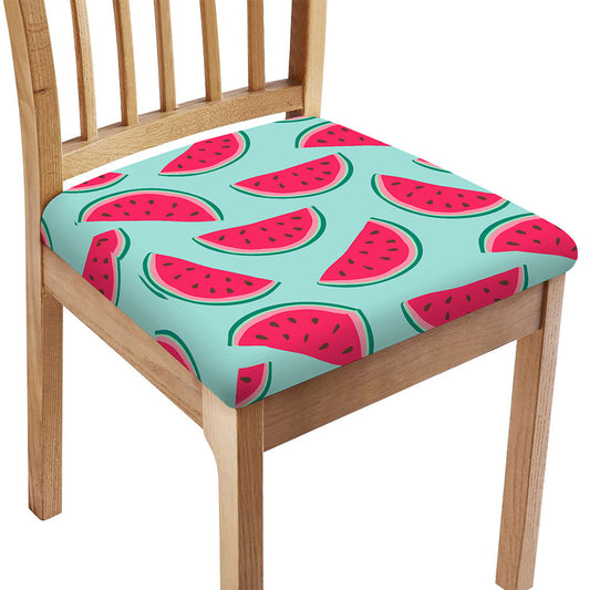 Blue Cute Watermelon Pattern Print Chair Cushion Cover