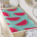 Blue Cute Watermelon Pattern Print Changing Pad Cover