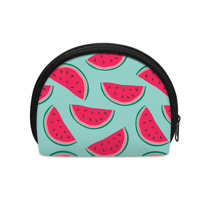 Blue Cute Watermelon Pattern Print Coin Purse