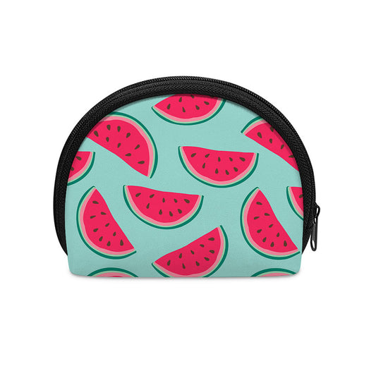 Blue Cute Watermelon Pattern Print Coin Purse
