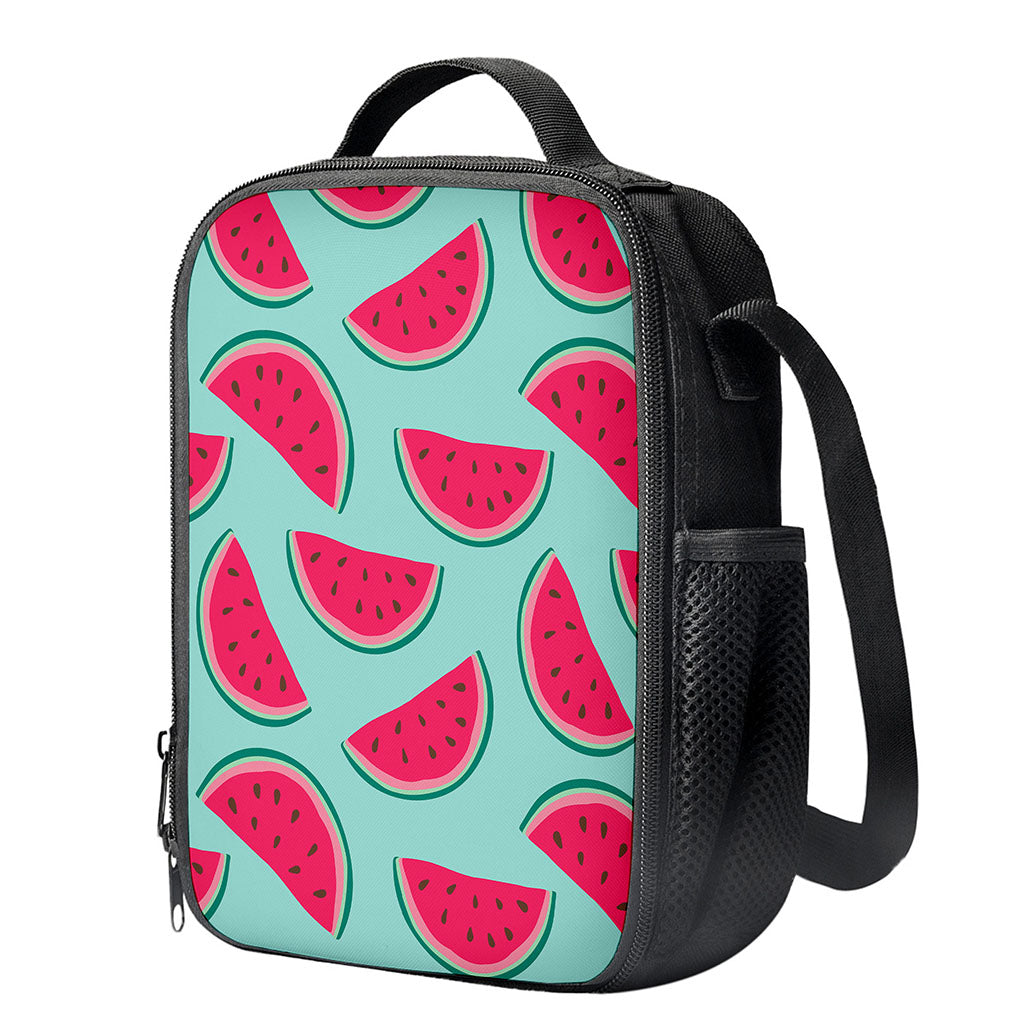 Blue Cute Watermelon Pattern Print Crossbody Lunch Bag