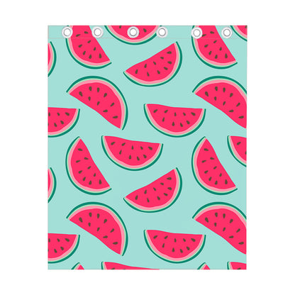 Blue Cute Watermelon Pattern Print Curtain