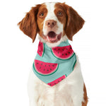 Blue Cute Watermelon Pattern Print Dog Bandana
