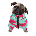 Blue Cute Watermelon Pattern Print Dog Zip Up Jacket