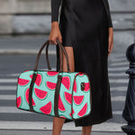 Blue Cute Watermelon Pattern Print Duffle Bag