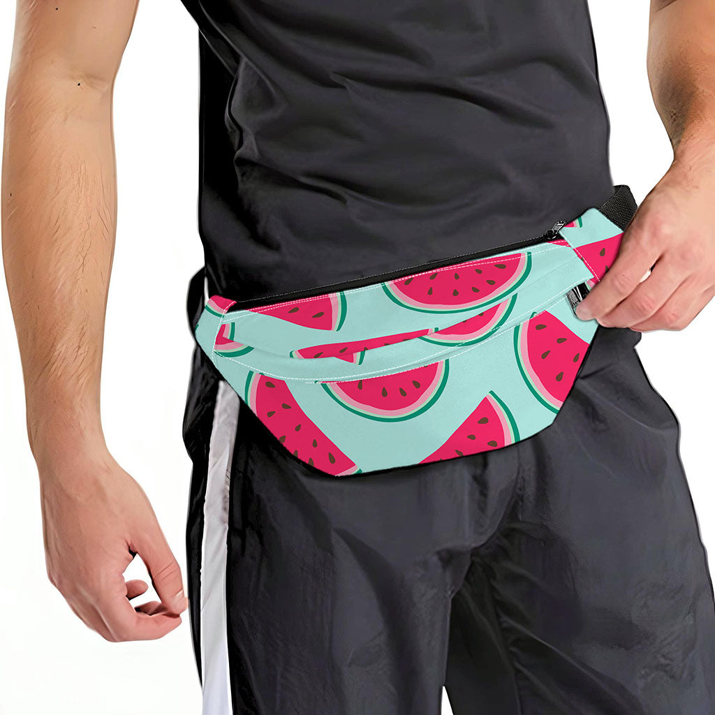 Blue Cute Watermelon Pattern Print Fanny Pack