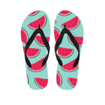 Blue Cute Watermelon Pattern Print Flip Flops