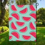 Blue Cute Watermelon Pattern Print Garden Flag