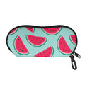 Blue Cute Watermelon Pattern Print Glasses Case