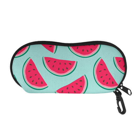 Blue Cute Watermelon Pattern Print Glasses Case