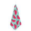 Blue Cute Watermelon Pattern Print Hand Towel