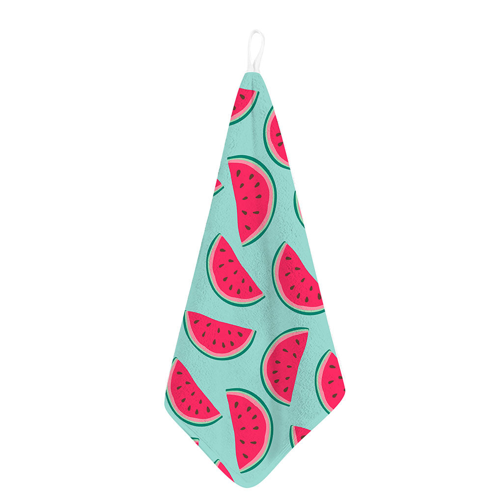 Blue Cute Watermelon Pattern Print Hand Towel
