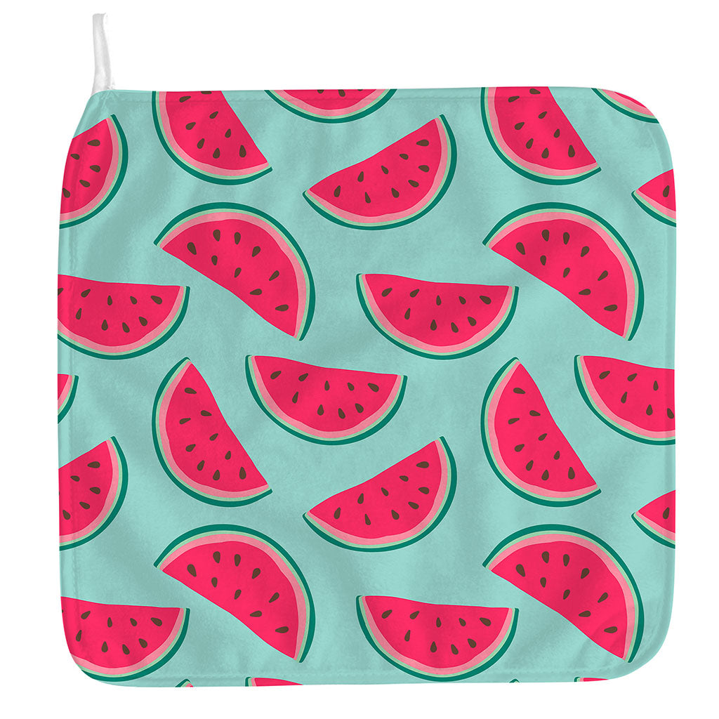 Blue Cute Watermelon Pattern Print Hand Towel