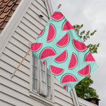 Blue Cute Watermelon Pattern Print House Flag