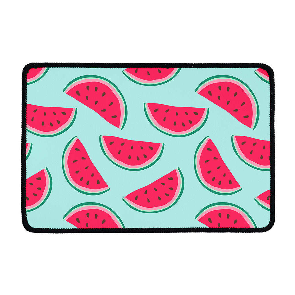 Blue Cute Watermelon Pattern Print Kitchen Mat