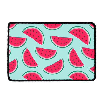 Blue Cute Watermelon Pattern Print Kitchen Mat