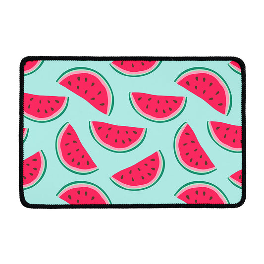 Blue Cute Watermelon Pattern Print Kitchen Mat