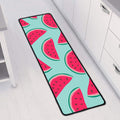 Blue Cute Watermelon Pattern Print Long Kitchen Mat