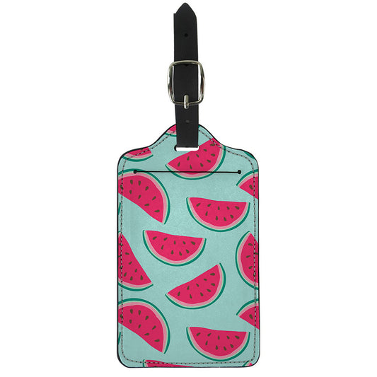 Blue Cute Watermelon Pattern Print Luggage Tag