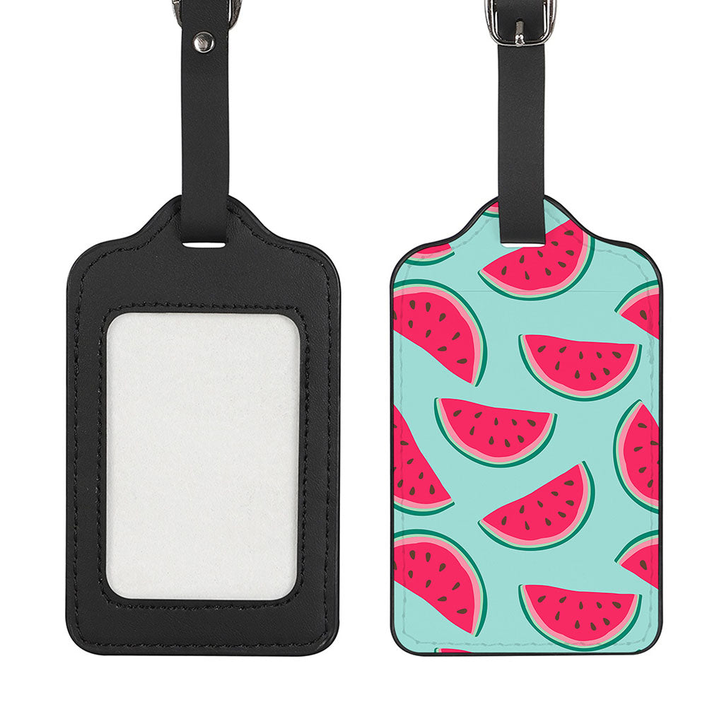 Blue Cute Watermelon Pattern Print Luggage Tag
