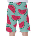 Blue Cute Watermelon Pattern Print Men's Beach Shorts