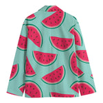 Blue Cute Watermelon Pattern Print Men's Blazer