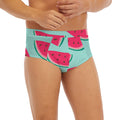 Blue Cute Watermelon Pattern Print Men's Briefs