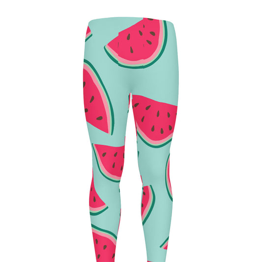 Blue Cute Watermelon Pattern Print Men's leggings