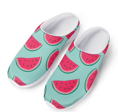 Blue Cute Watermelon Pattern Print Mesh Casual Shoes