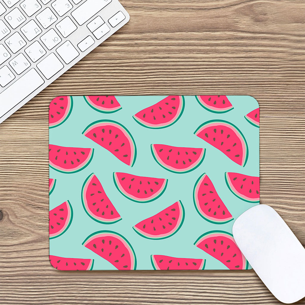 Blue Cute Watermelon Pattern Print Mouse Pad