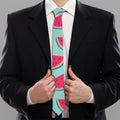 Blue Cute Watermelon Pattern Print Necktie