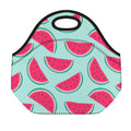 Blue Cute Watermelon Pattern Print Neoprene Lunch Bag