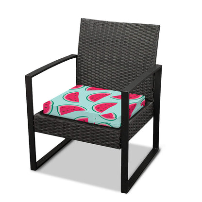 Blue Cute Watermelon Pattern Print Outdoor Seat Cushion Cover