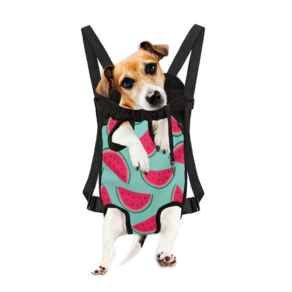 Blue Cute Watermelon Pattern Print Pet Carrier Backpack