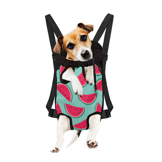 Blue Cute Watermelon Pattern Print Pet Carrier Backpack