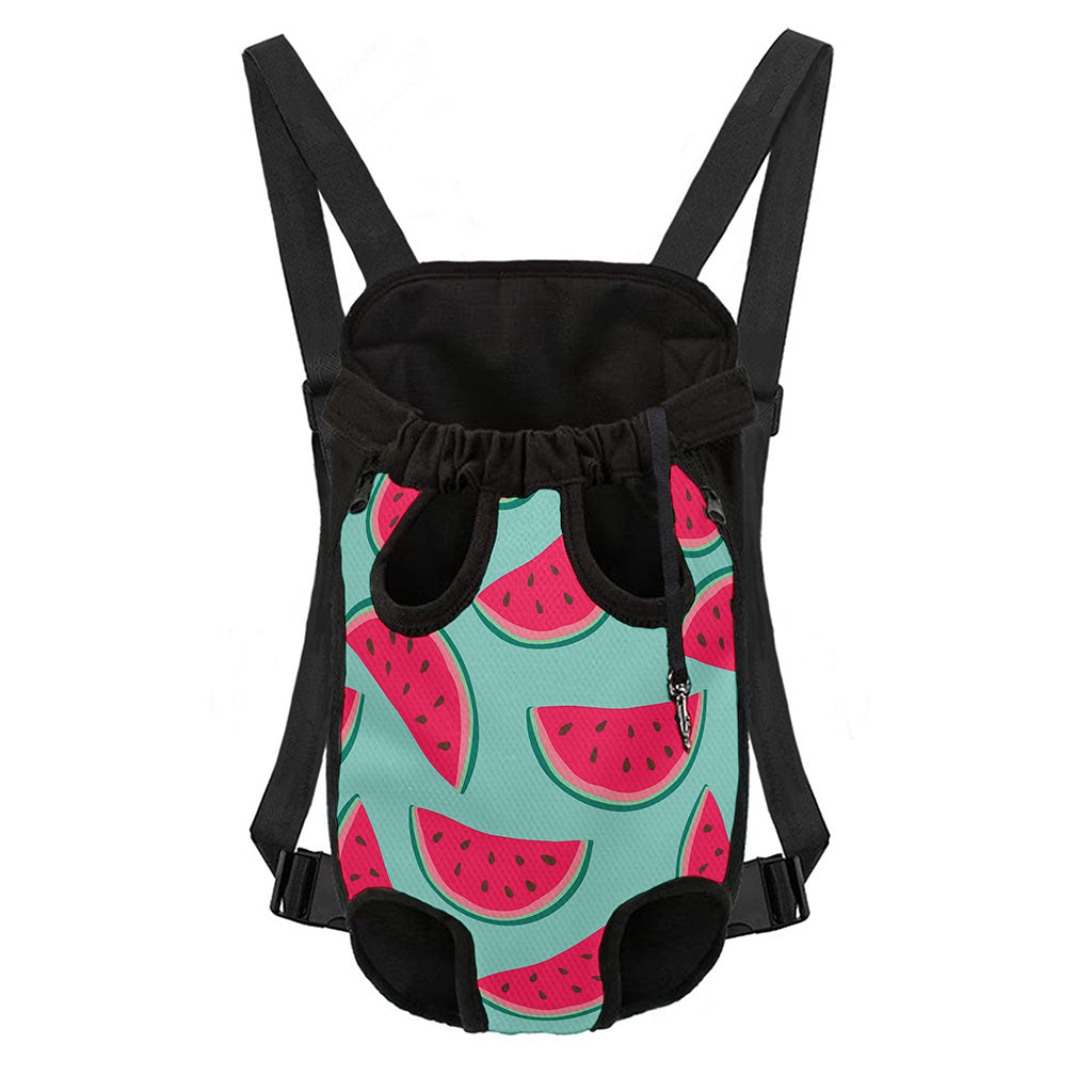 Blue Cute Watermelon Pattern Print Pet Carrier Backpack