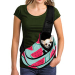 Blue Cute Watermelon Pattern Print Pet Sling Carrier