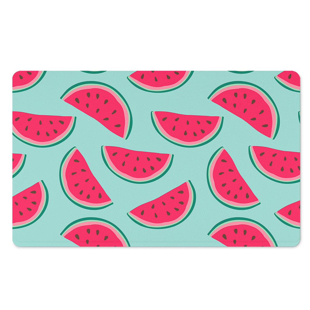 Blue Cute Watermelon Pattern Print Polyester Doormat