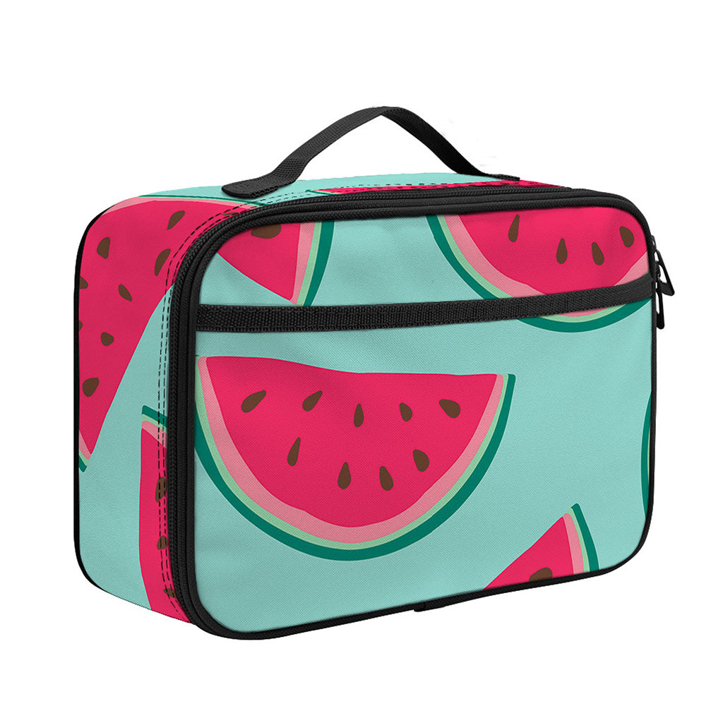 Blue Cute Watermelon Pattern Print Portable Lunch Bag