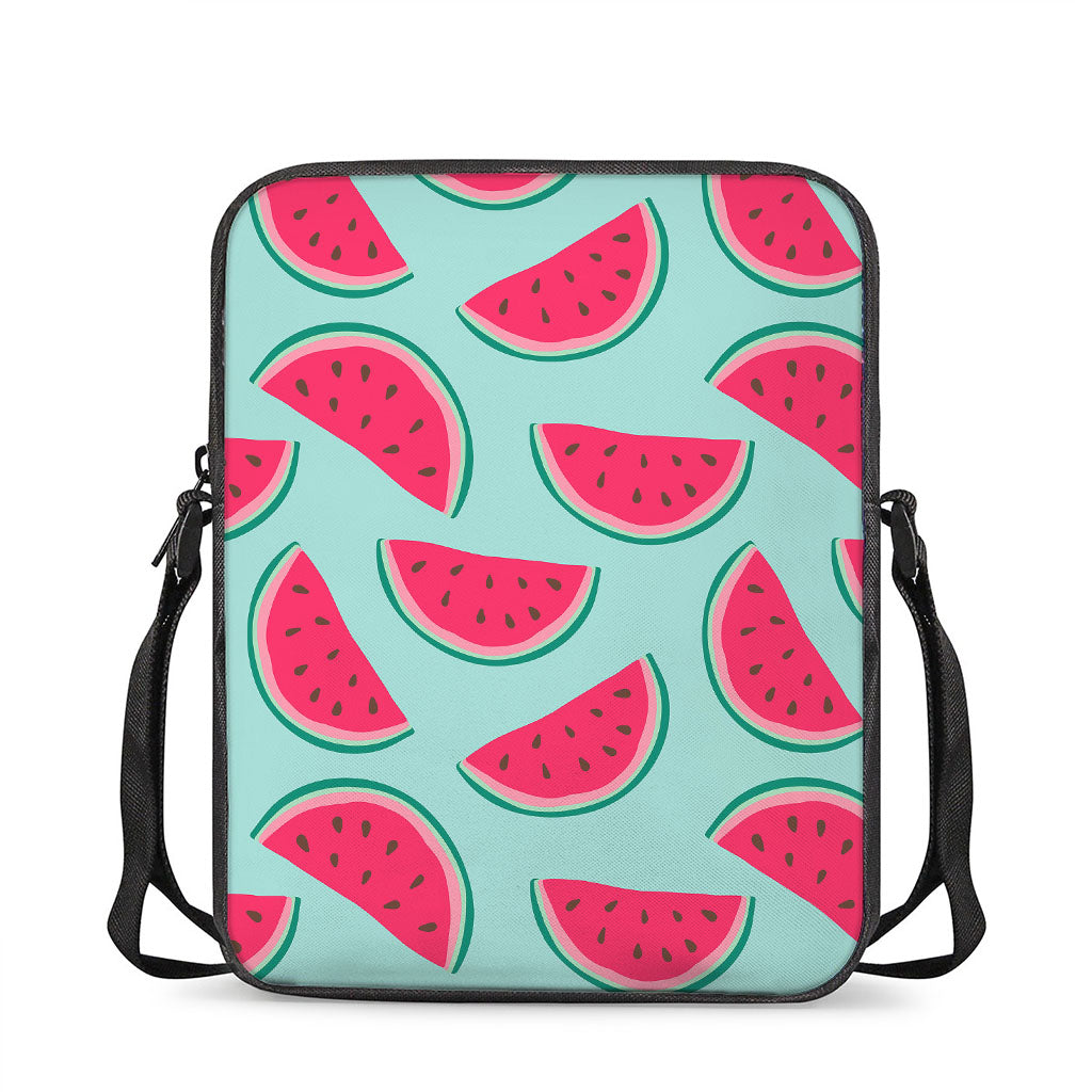 Blue Cute Watermelon Pattern Print Rectangular Crossbody Bag