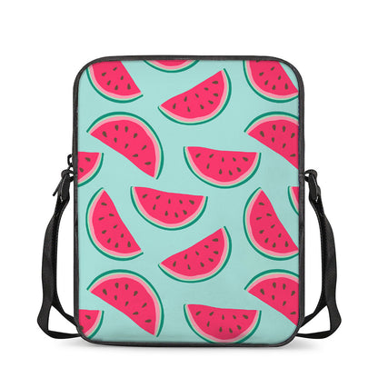 Blue Cute Watermelon Pattern Print Rectangular Crossbody Bag
