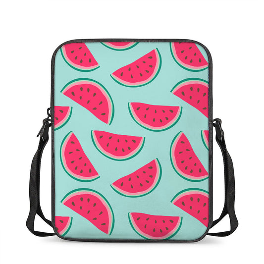 Blue Cute Watermelon Pattern Print Rectangular Crossbody Bag
